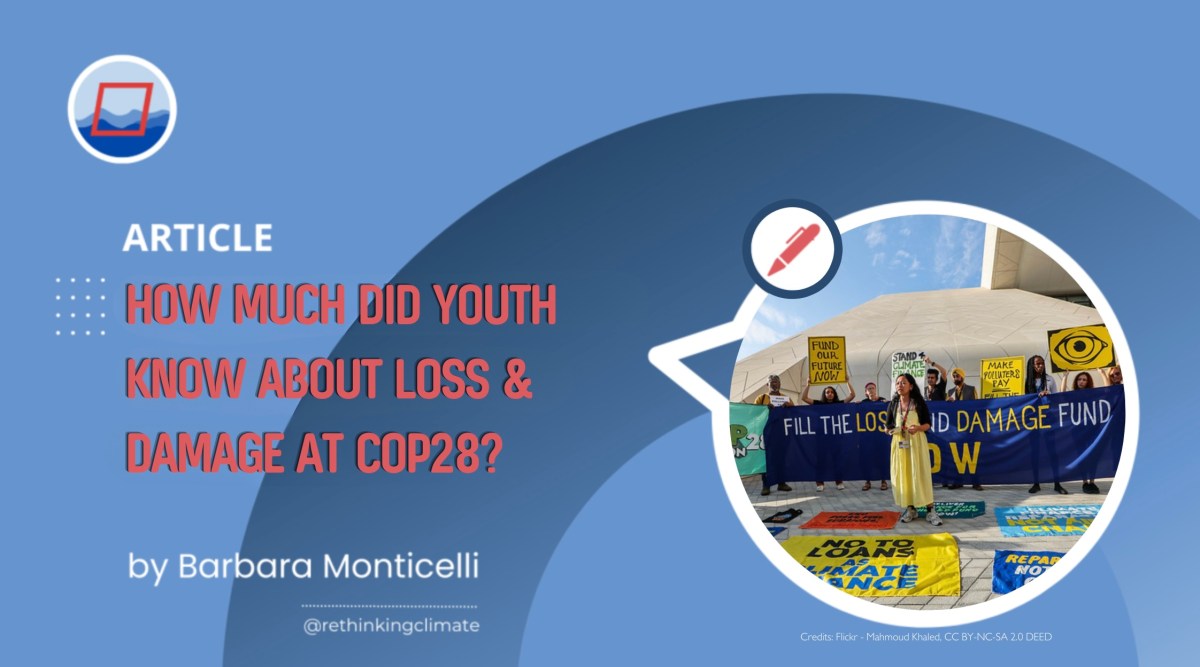 How much did youth know about Loss & Damage at&nbsp;COP28?